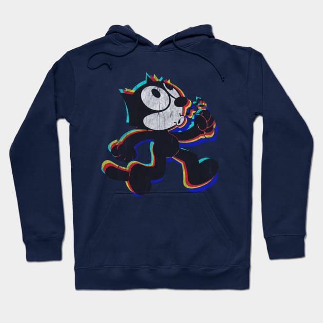 Felix The Cat Vintage Hoodie by Unfluid